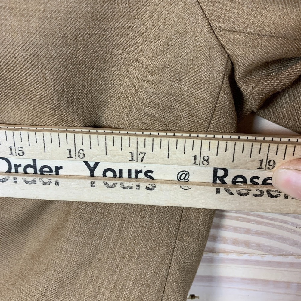 J Crew Blazer Women 6 Camel Original Schoolboy Wool Gold Button Preppy - Picture 6 of 15
